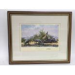 A framed and glazed limited edition David Shepherd