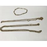 Two 9 ct gold necklace and a 9 ct gold bracelet23