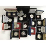 Fifteen sets of cased commemorative silver proof c