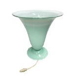 A large 1930s Art Deco Murano light green glass la