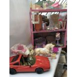 Barbie dolls house, with furniture, accessories al