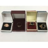 Four 9ct gold signet rings, approx total weight