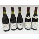 Five bottles of wine Three bottles of Chateauneuf-