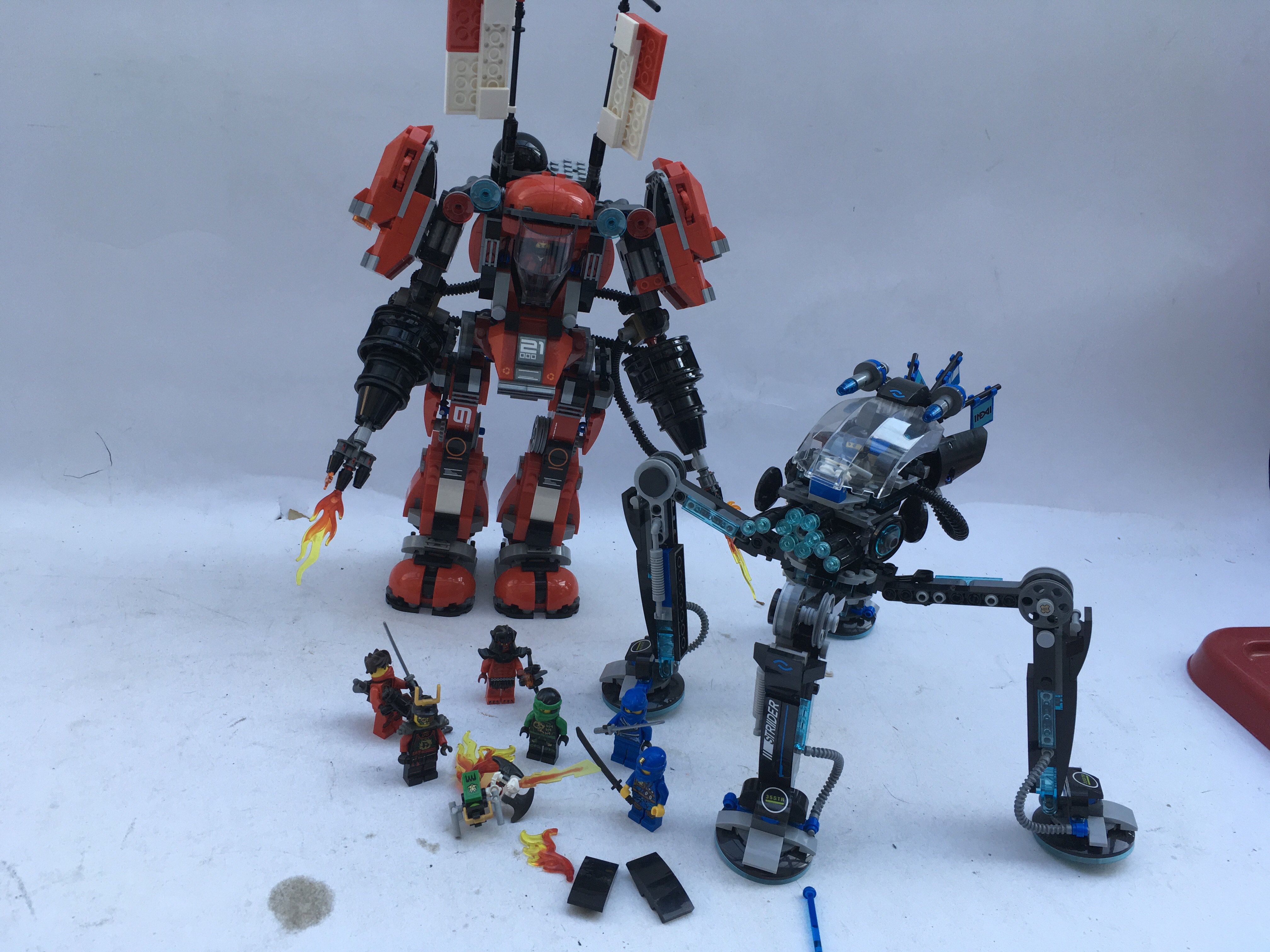 Lego, Ninjargo figures #70611 and 70615, with some