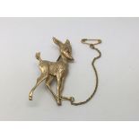 A 9ct gold pendant in the form of Disney's Bambi i