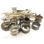 A bag of silver and plated odds. Silver weight app