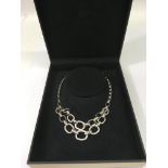 A boxed Links of London silver double strand neckl