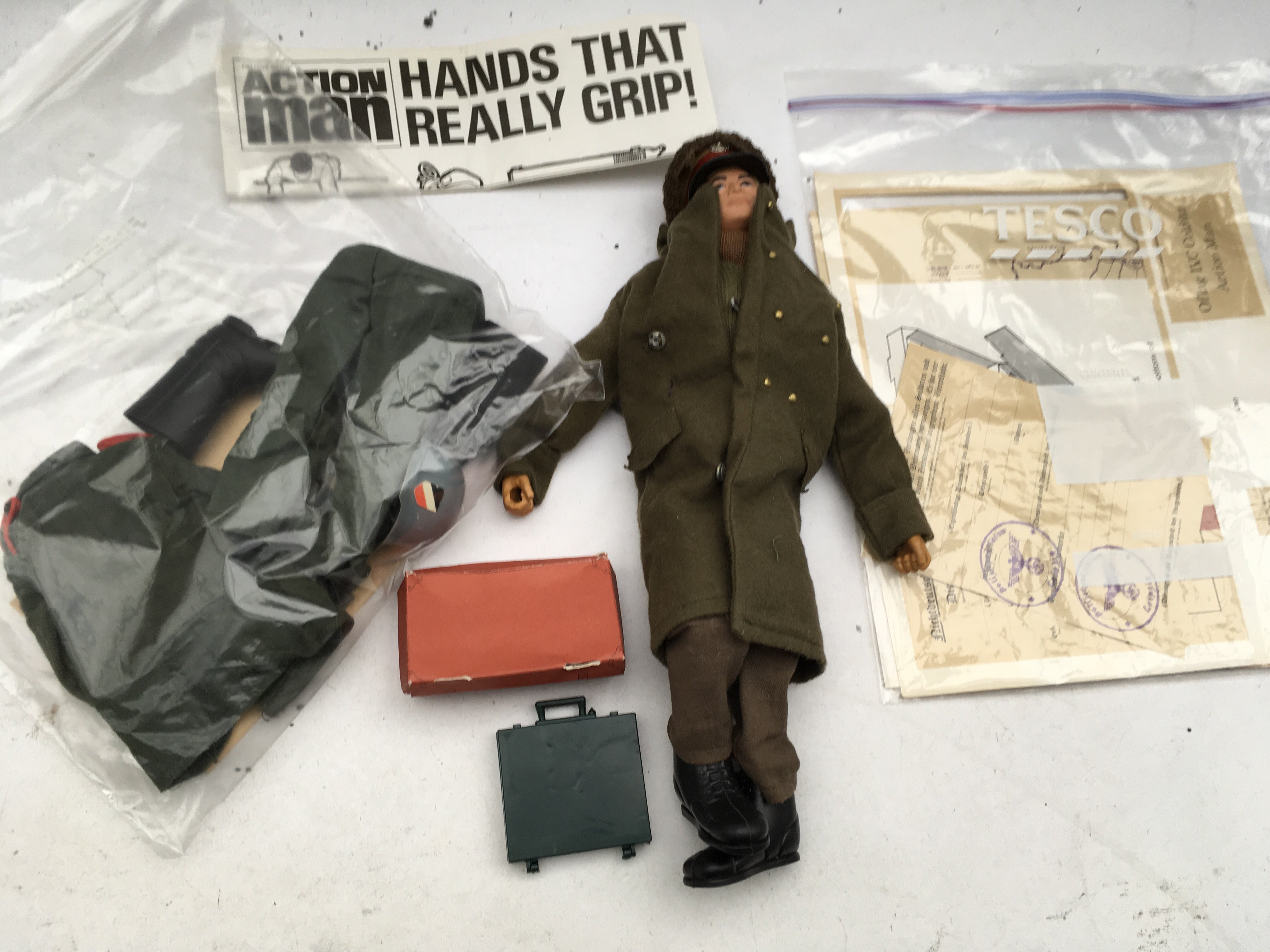 Action man , British officer, Colditz, Attach case