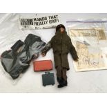 Action man , British officer, Colditz, Attach case