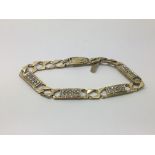 A 9ct gold stone set bracelet, approx 17g.