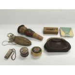 A collection of oddments including two coin purses