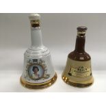 Two bottles of Bell's whisky.