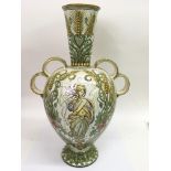 An impressive, Italian Cantagalli maiolica vase, o
