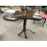 An unusual yew wood root vernacular table, approx height 79cm.