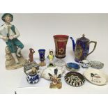 A collection of decorative ceramics a miniature Cr