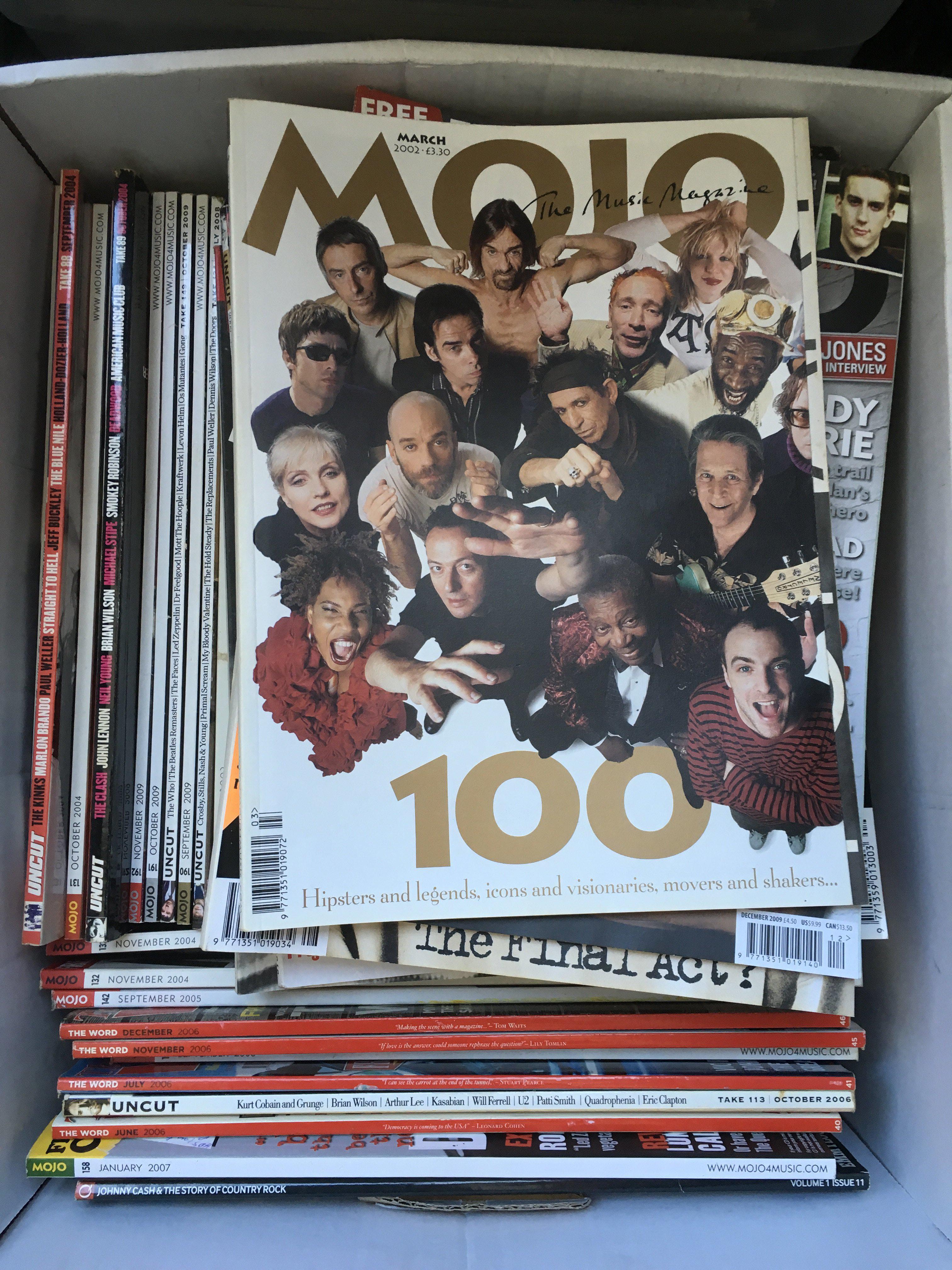 A large collection of various music magazines comp