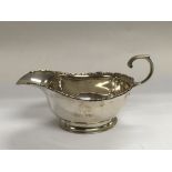 A silver sauce boat, Edinburgh hallmarks, approx 1