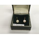 A pair of 9ct gold cultured pearl earrings, approx