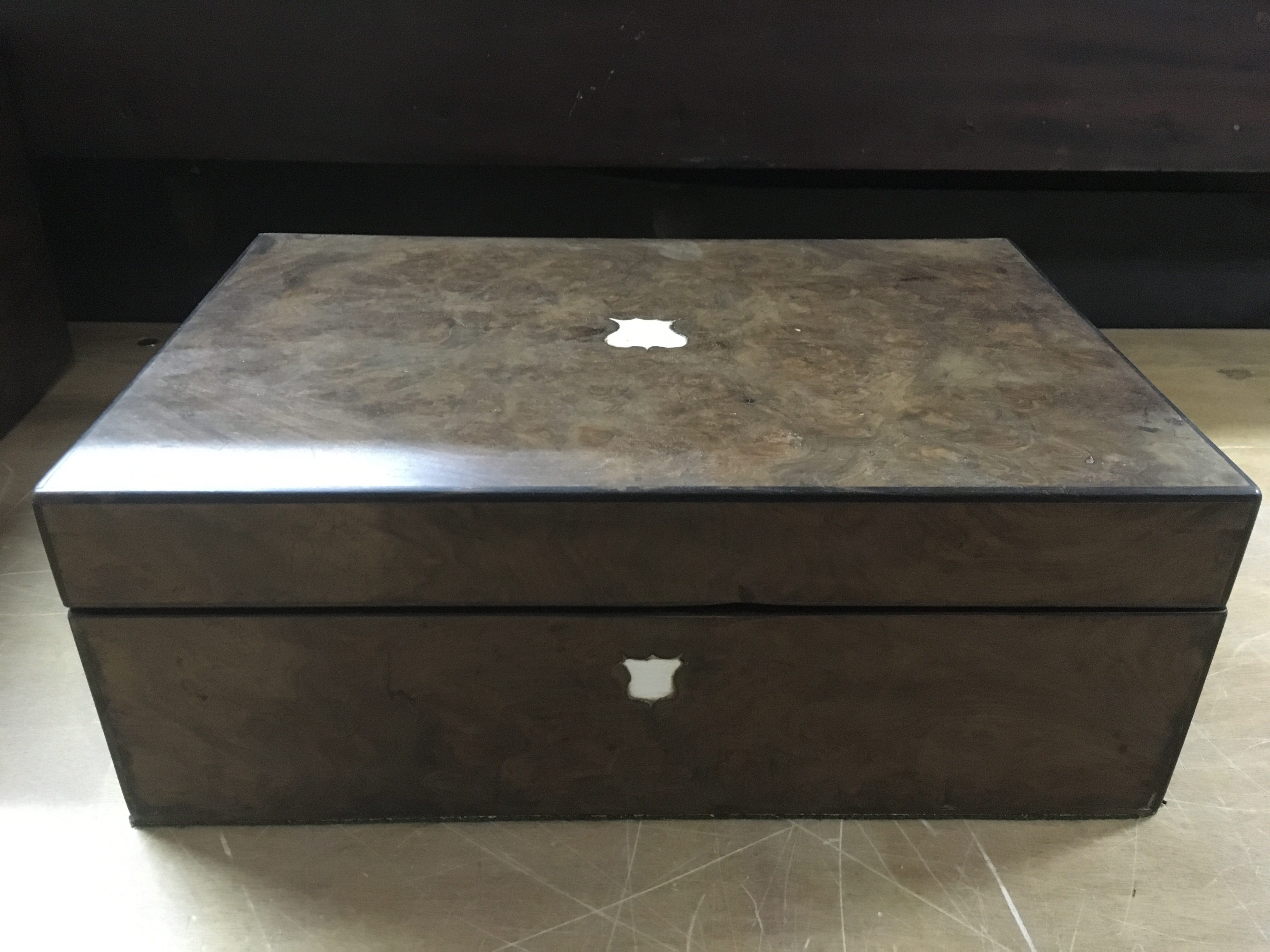 A walnut writing box - NO RESERVE