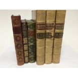 A collection of Antique leather bound books.