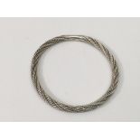 A heavy rope twist silver bangle, Sheffield hallma
