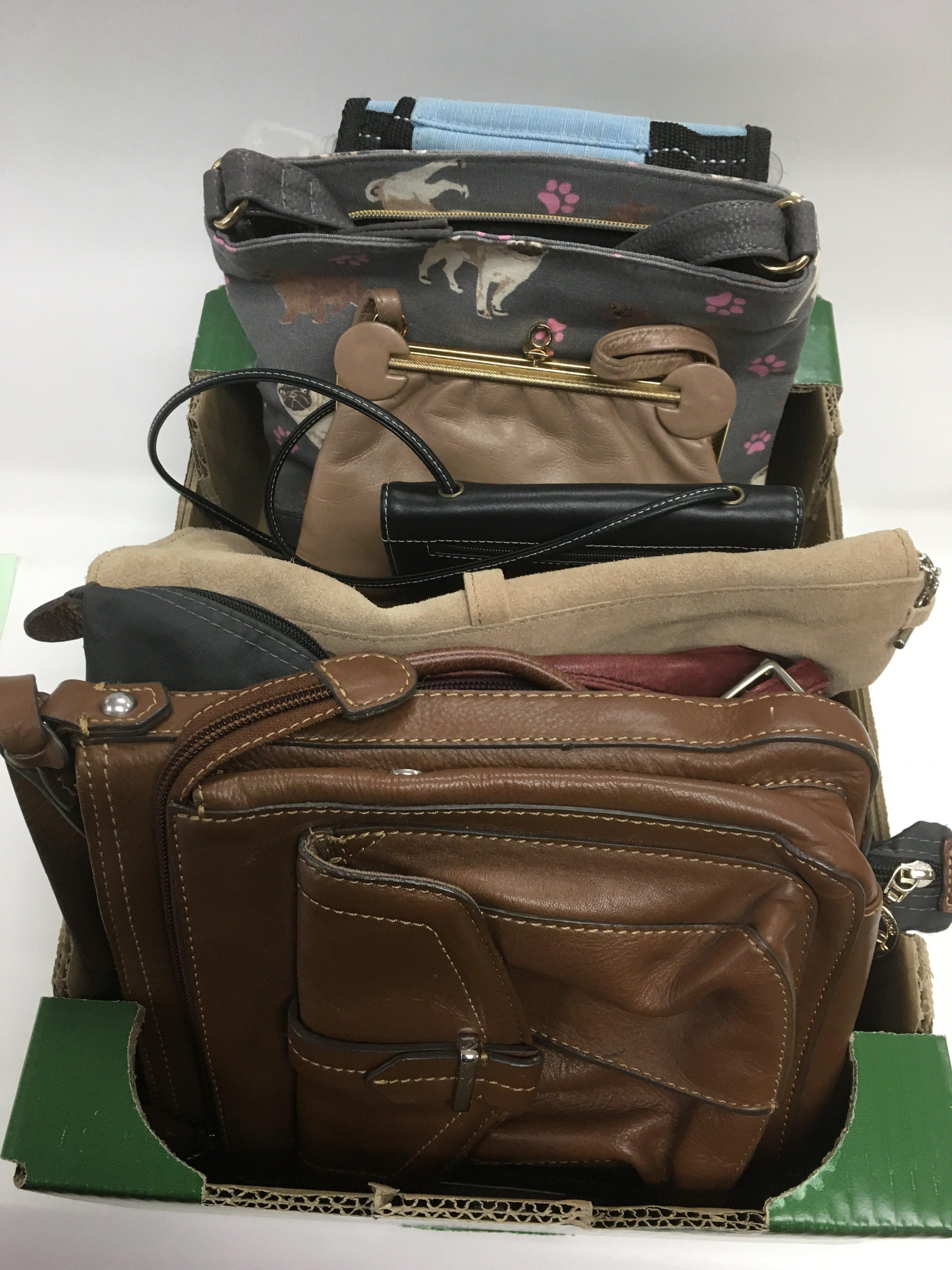 A collection of ladies bags and purses.
