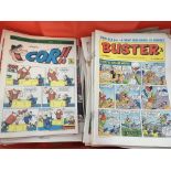 A collection of 1970s UK comics including Buster a