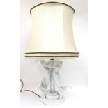A continental Rosemthal ceramic lamp, the base com
