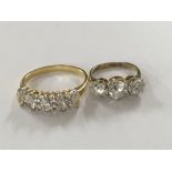 Two dress rings including silver gilt