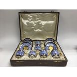 A cased Royal Worcester six place setting tea serv