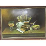 A 20th century oil painting still life study with