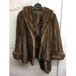A cropped fur jacket and stole (2) - NO RESERVE