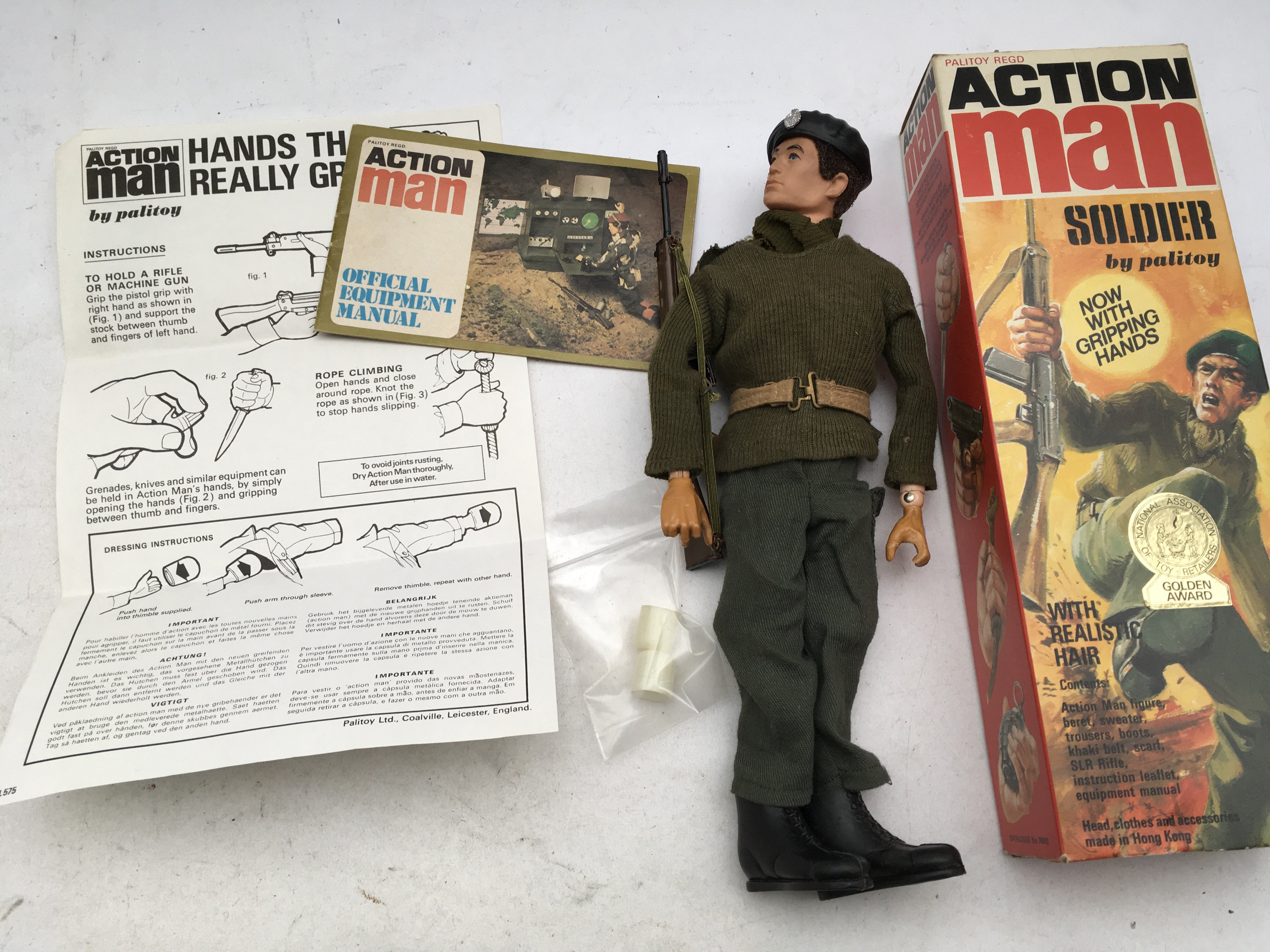 Action man , Soldier, boxed and complete , slight