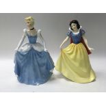 Two royal Doulton figures Snow White and Cinderell