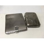 Two silver cigarette cases 190 grams