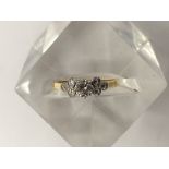 A lady's 18ct gold diamond solitaire, .20ct.Approx