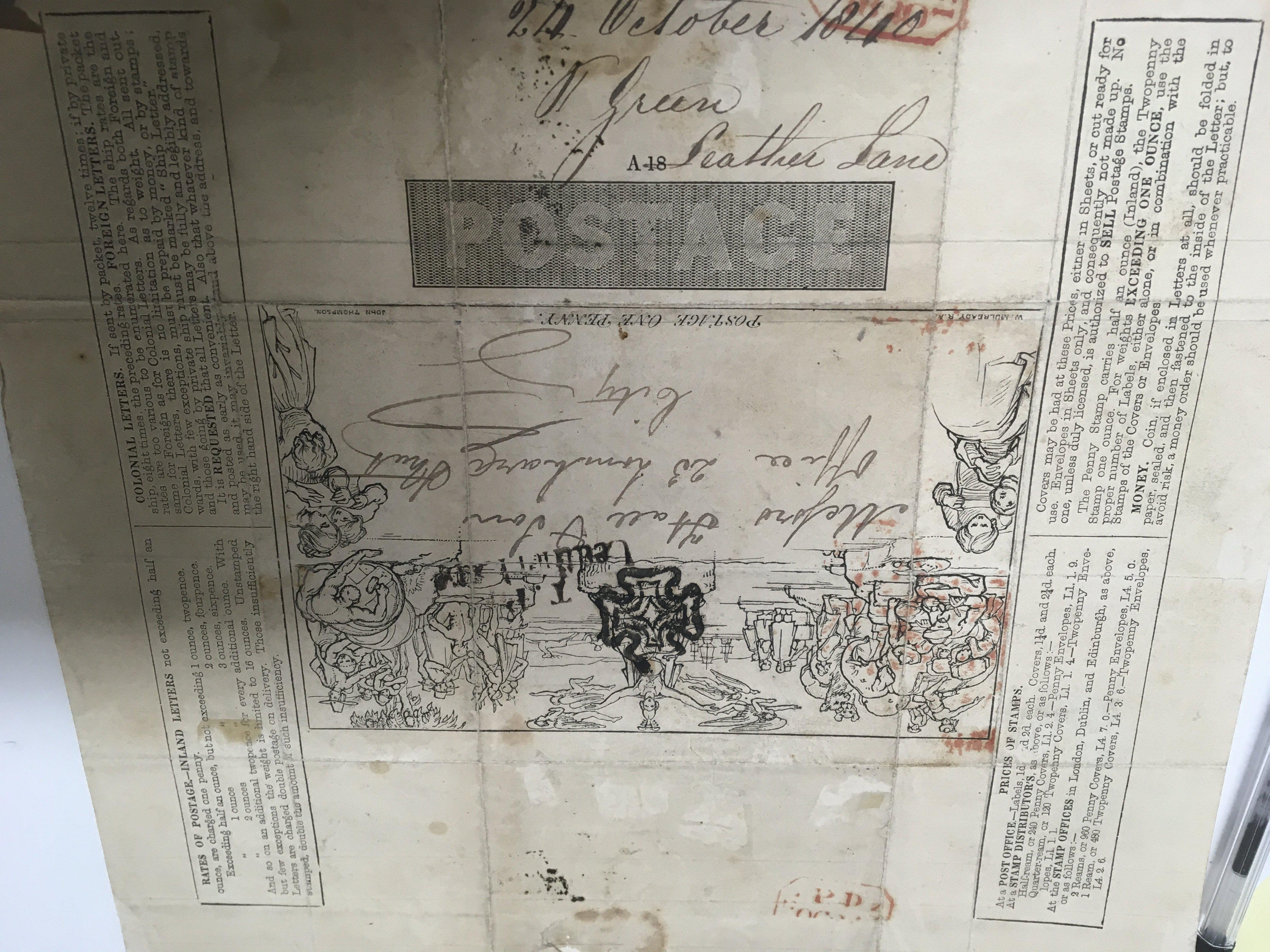 Two Examples of Early British postal History 1840. - Image 3 of 4