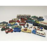 A collection of playworn vintage Corgi Matchbox an