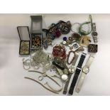 A collection of costume jewellery.