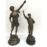Two spelter figures.Approx 39and 45cm - NO RESERVE
