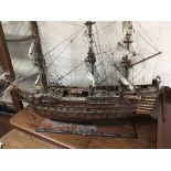 A model boat depicting the victory 1805