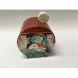 WITHDRAWN - A Clarice Cliff preserve jar and cover decorated i