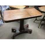 A Victorian mahogany folding adjustable table, app