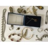 A small collection of costume jewellery