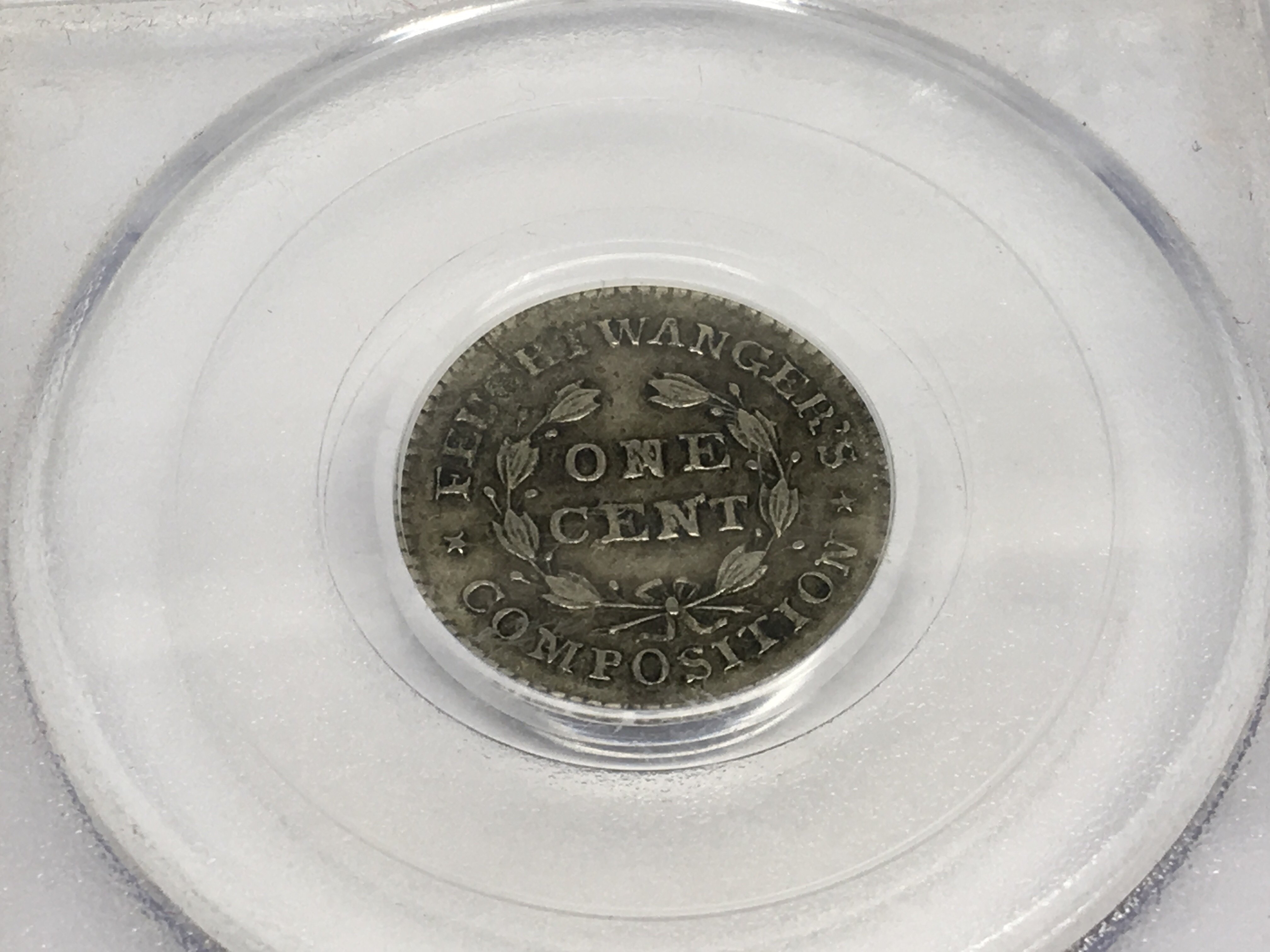 An 1837 Feuchtwanger one cent in PCGS official reg - Image 3 of 3