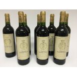 Eight bottles of wine Chateau Gruaud Larose 1996.