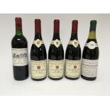 Five bottles of wine comprising chateau d Angludet