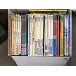 Two boxes containing vintage childrens annuals inc