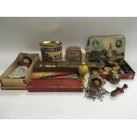 A small collection of vintage toys and games inclu