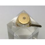 A gents heavy 18ct gold diamond set ring, approx 1